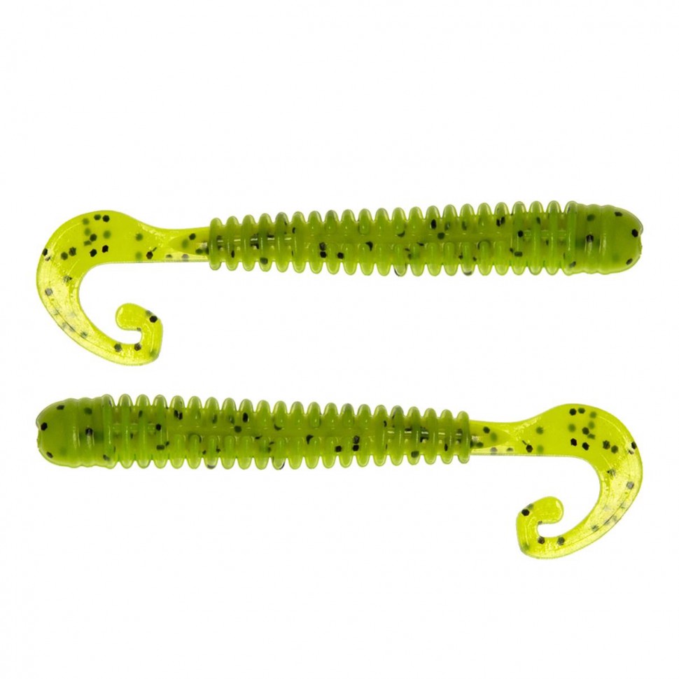 Твистер Helios Credo Long Body 2,95"/7,5 см, цвет Pepper Lime 12 шт HS-9-009 , 
